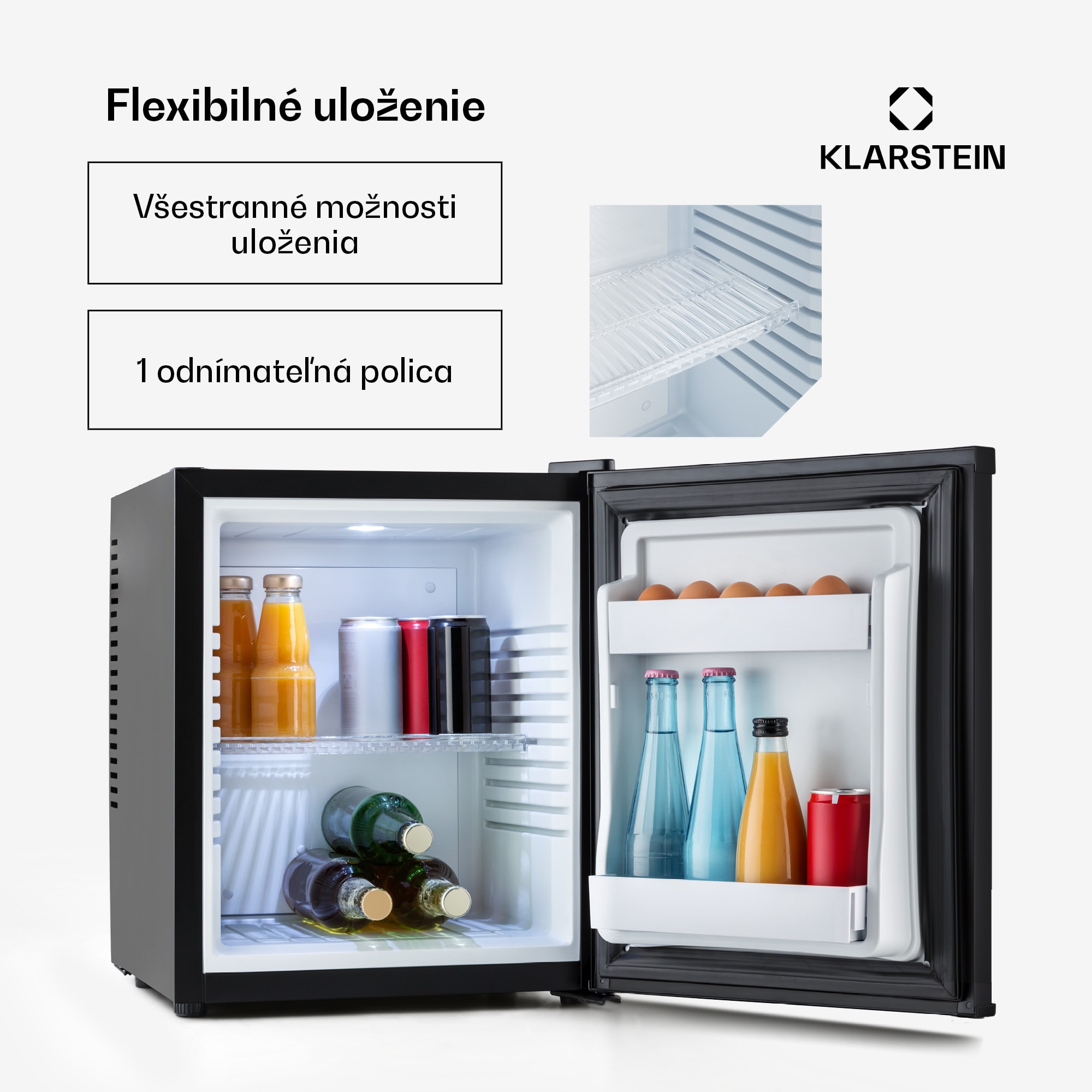 Klarstein MKS-11, chladnička, 30 l, 25 dB, čierna – Obrázok 4