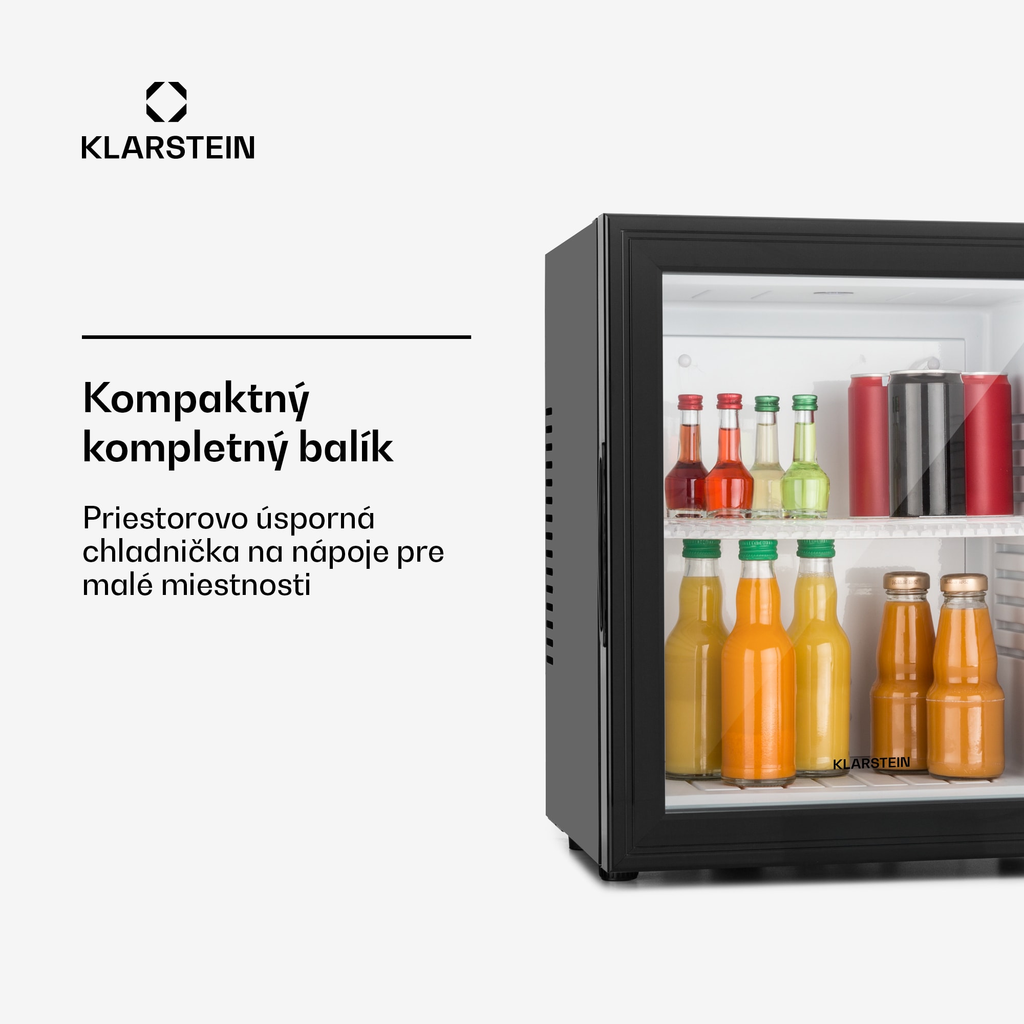 Klarstein Brooklyn, chladnička, 23 l, 23 dB, čierna – Obrázok 2