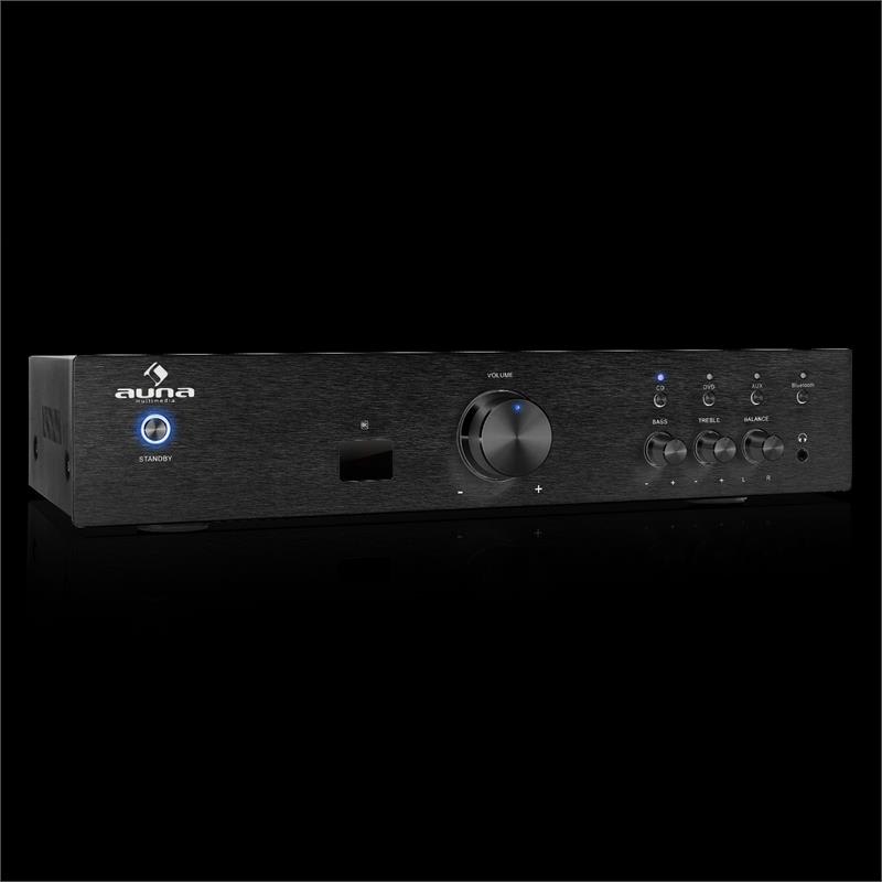 Hi-fi zosilňovač Auna AV2-CD508BT, čierny, AUX, bluetooth