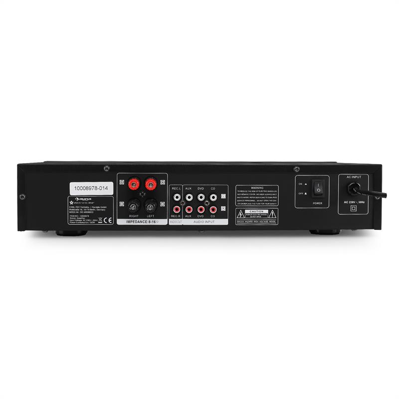 Hi-fi zosilňovač Auna AV2-CD508BT, čierny, AUX, bluetooth – Obrázok 3