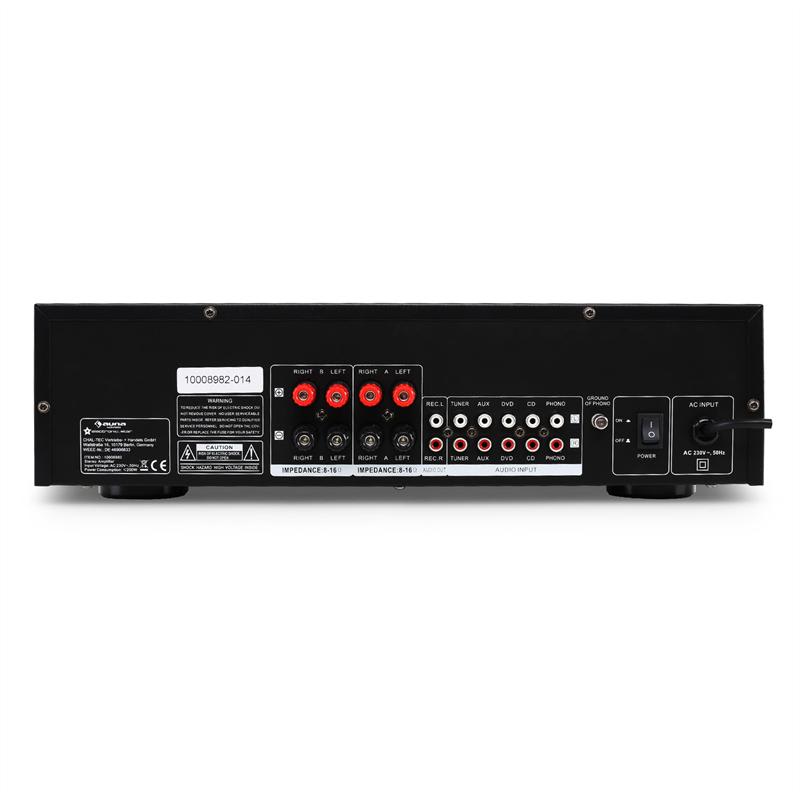 Stereo zosilňovač Auna CD708, AUX phono, strieborný, 600 W – Obrázok 2