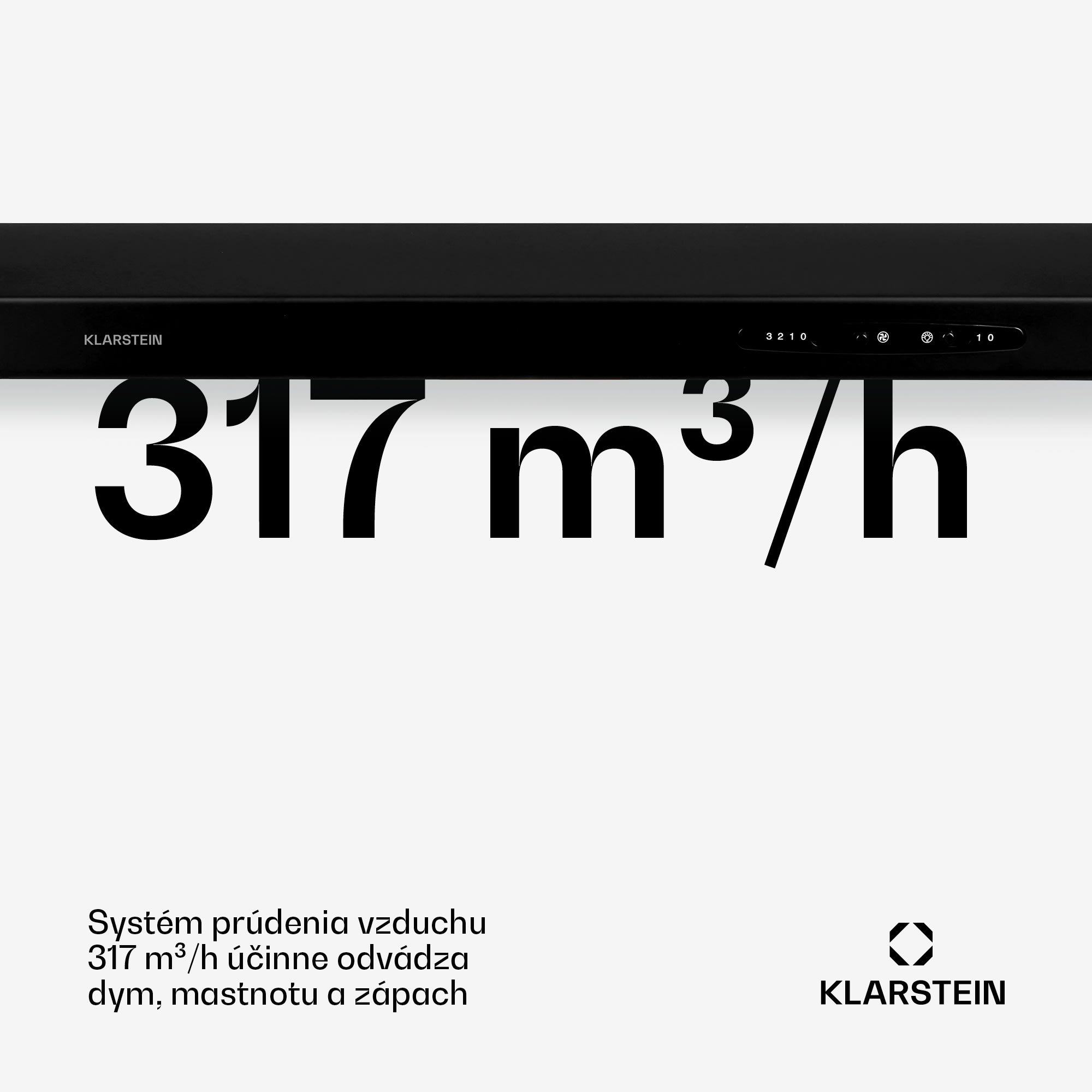 Klarstein UW60BL digestorová odsávačka 60 cm podskrinková LED 208 m³/h – Obrázok 3