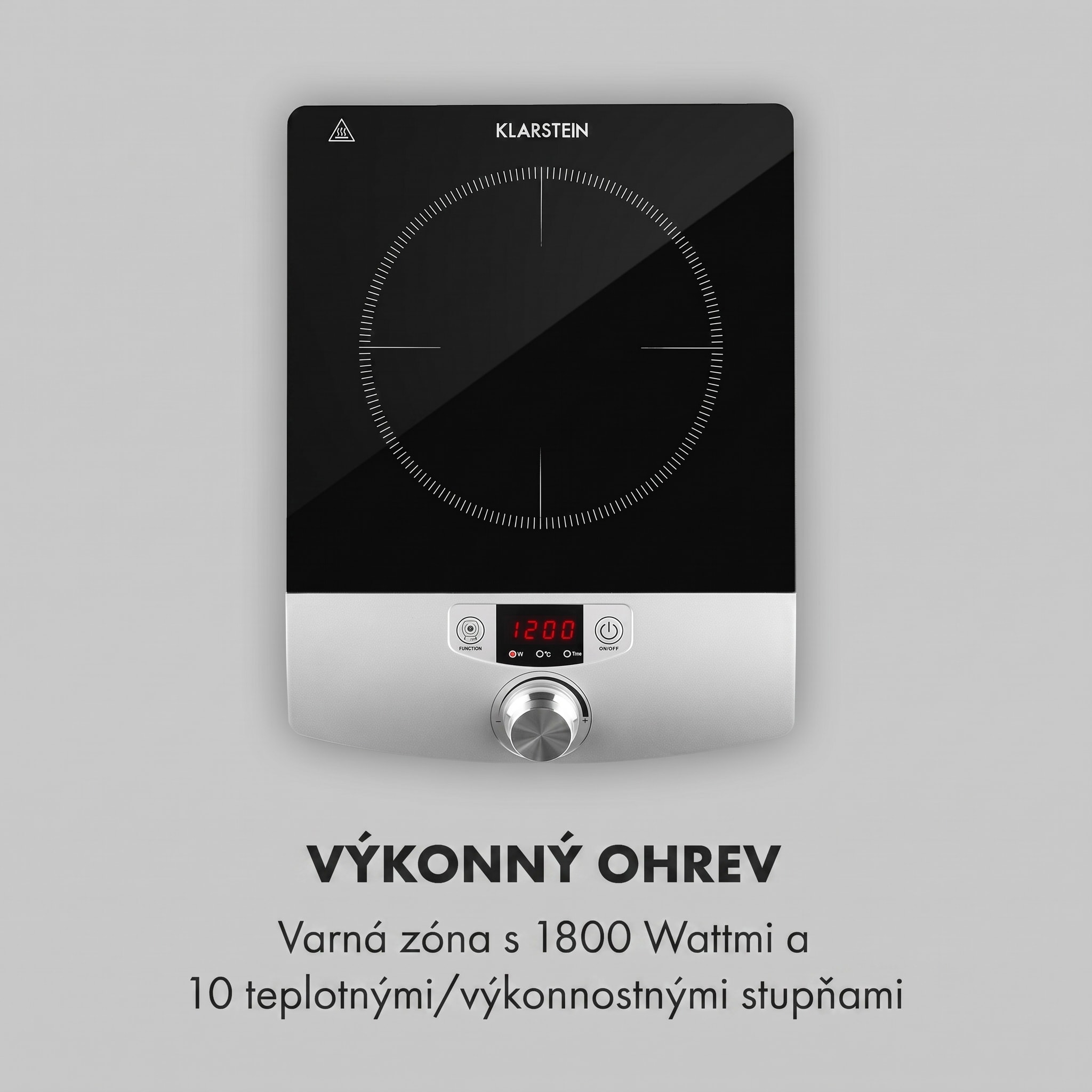 Klarstein CP3-VARICOOK SINGLE, indukčný varná doska, 1800 W, 1 zóna – Obrázok 3
