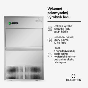 Klarstein Powericer XXXL, výrobník ľadu, priemyselné zariadenie na výrobu kociek ľadu, 260 W