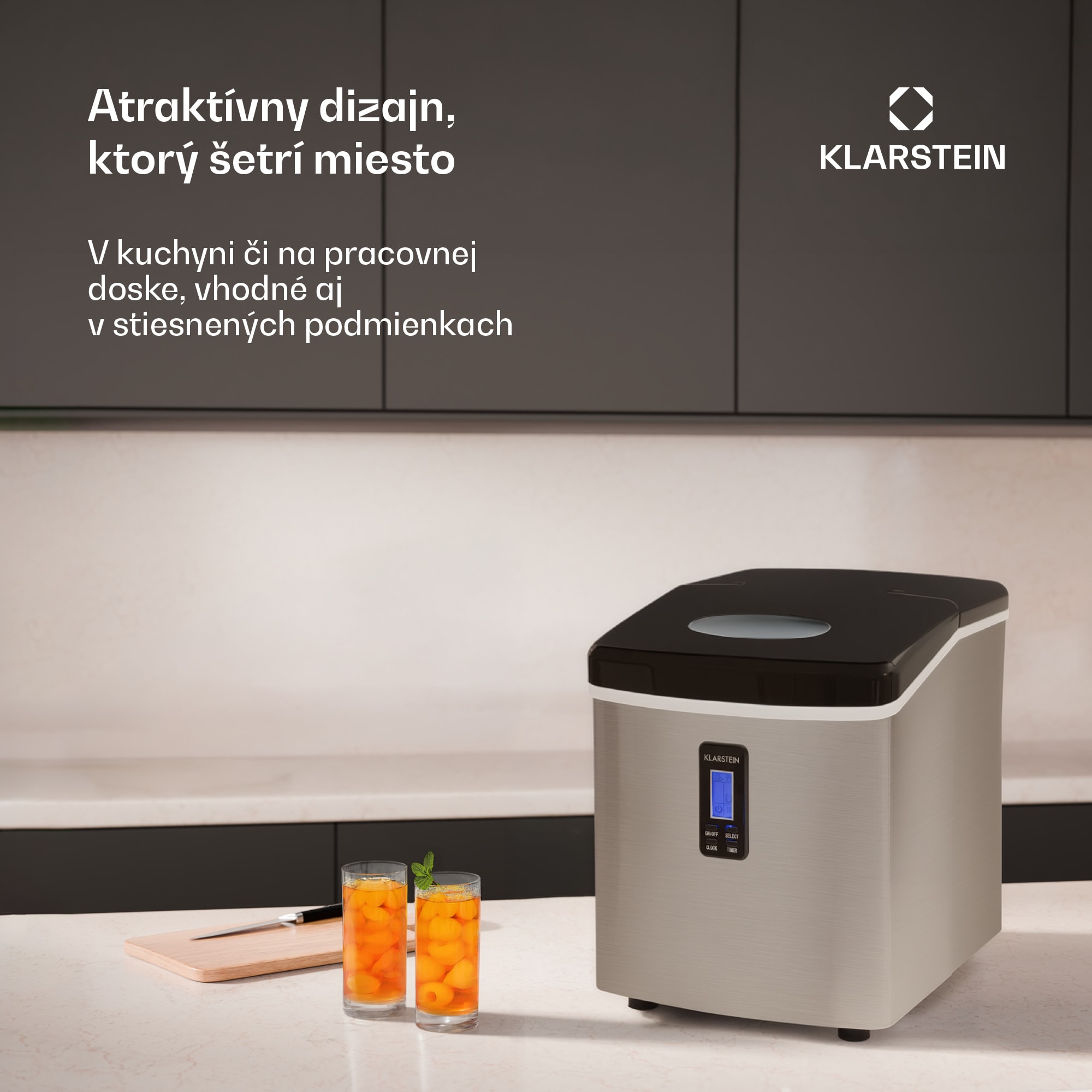 Klarstein Mr. Black-Frost, výrobník ľadu, 150 W, stroj na výrobu ľadu – Obrázok 2