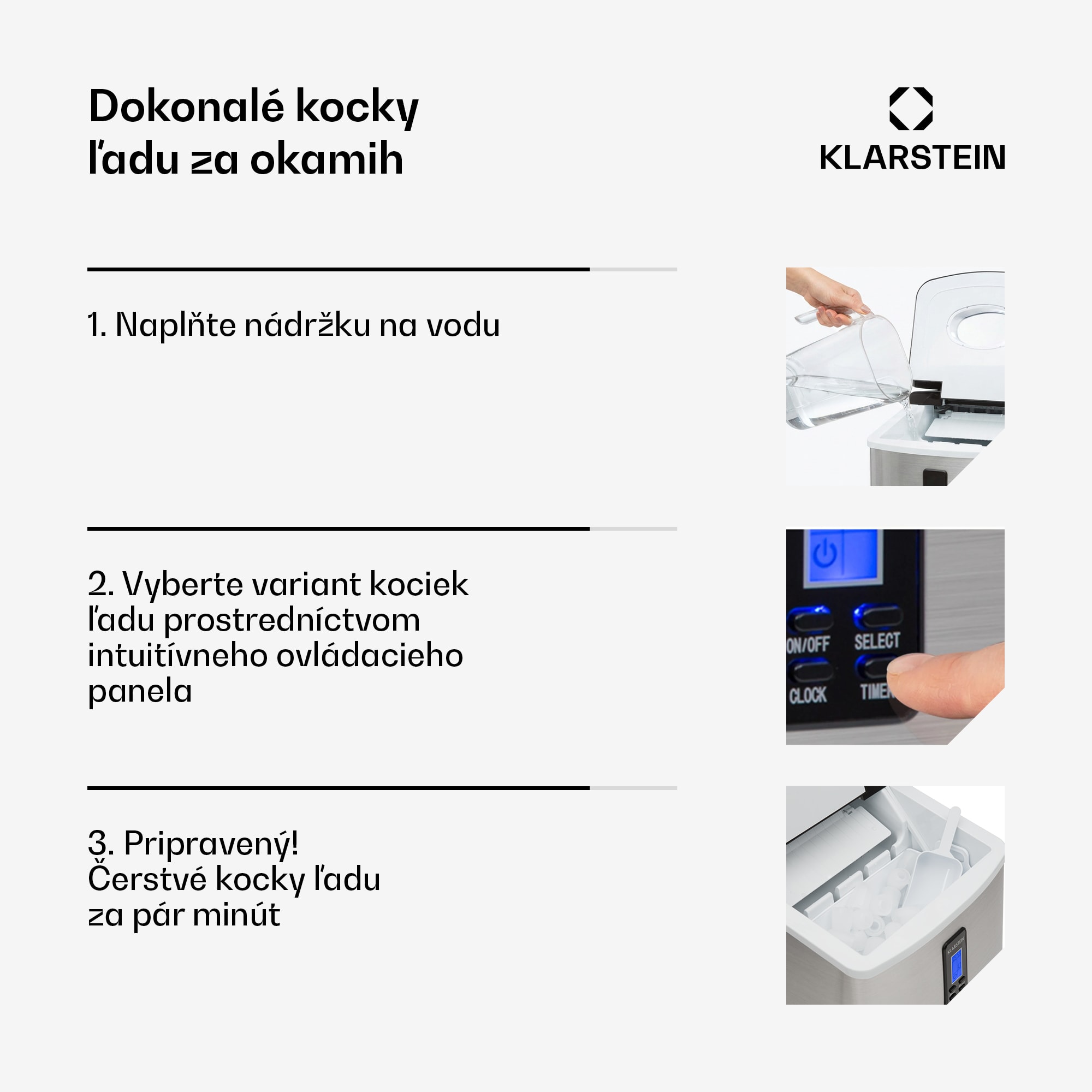 Klarstein Mr. Black-Frost, výrobník ľadu, 150 W, stroj na výrobu ľadu – Obrázok 4