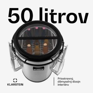 Klarstein Mr. Barbot, barová chladnička, 50 l, energet. trieda F, nehrdzavejúca oceľ