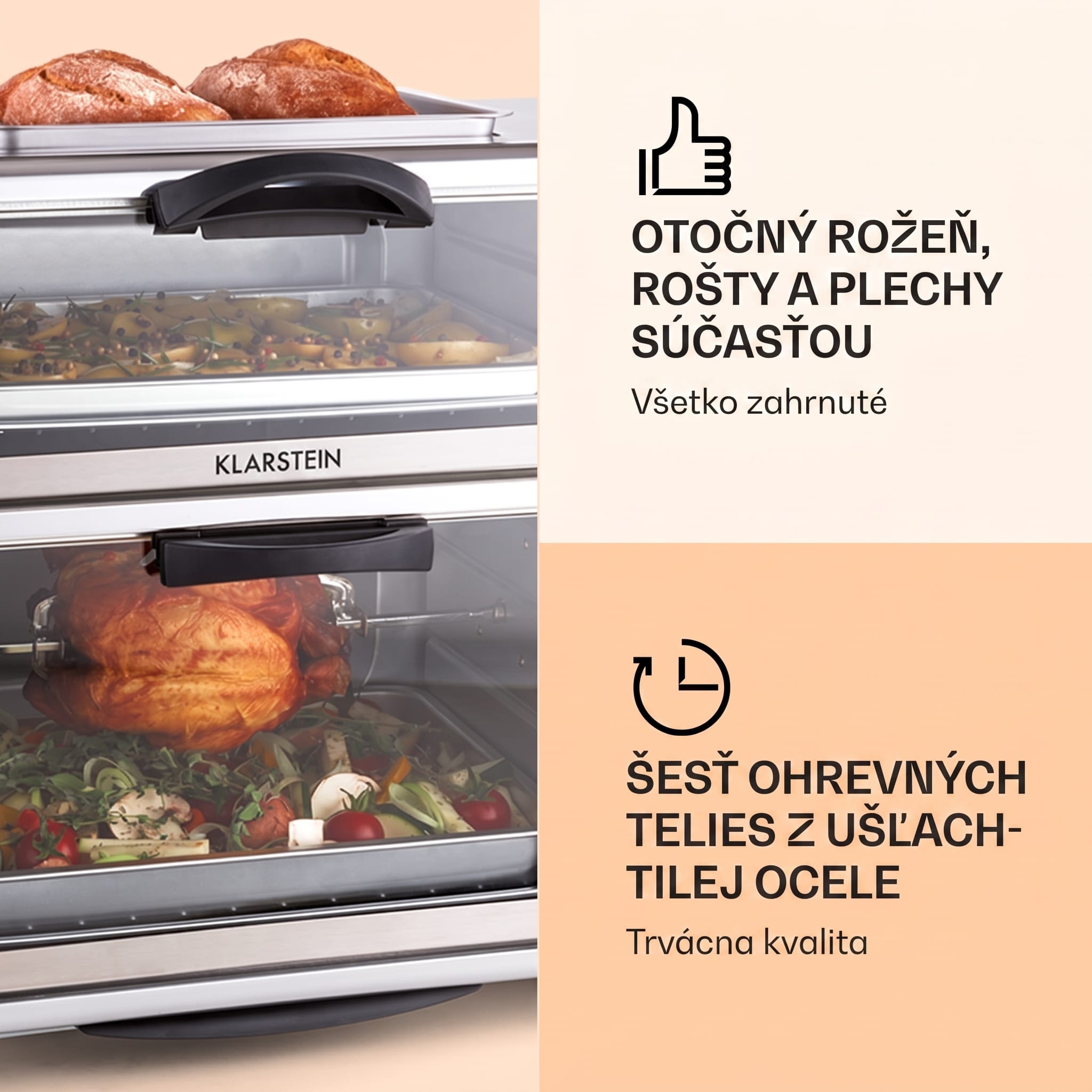 OneConcept All-You-Can-Eat, dvojitá minirúra s grilovaciou platňou, 42 l, 2350 W – Obrázok 3