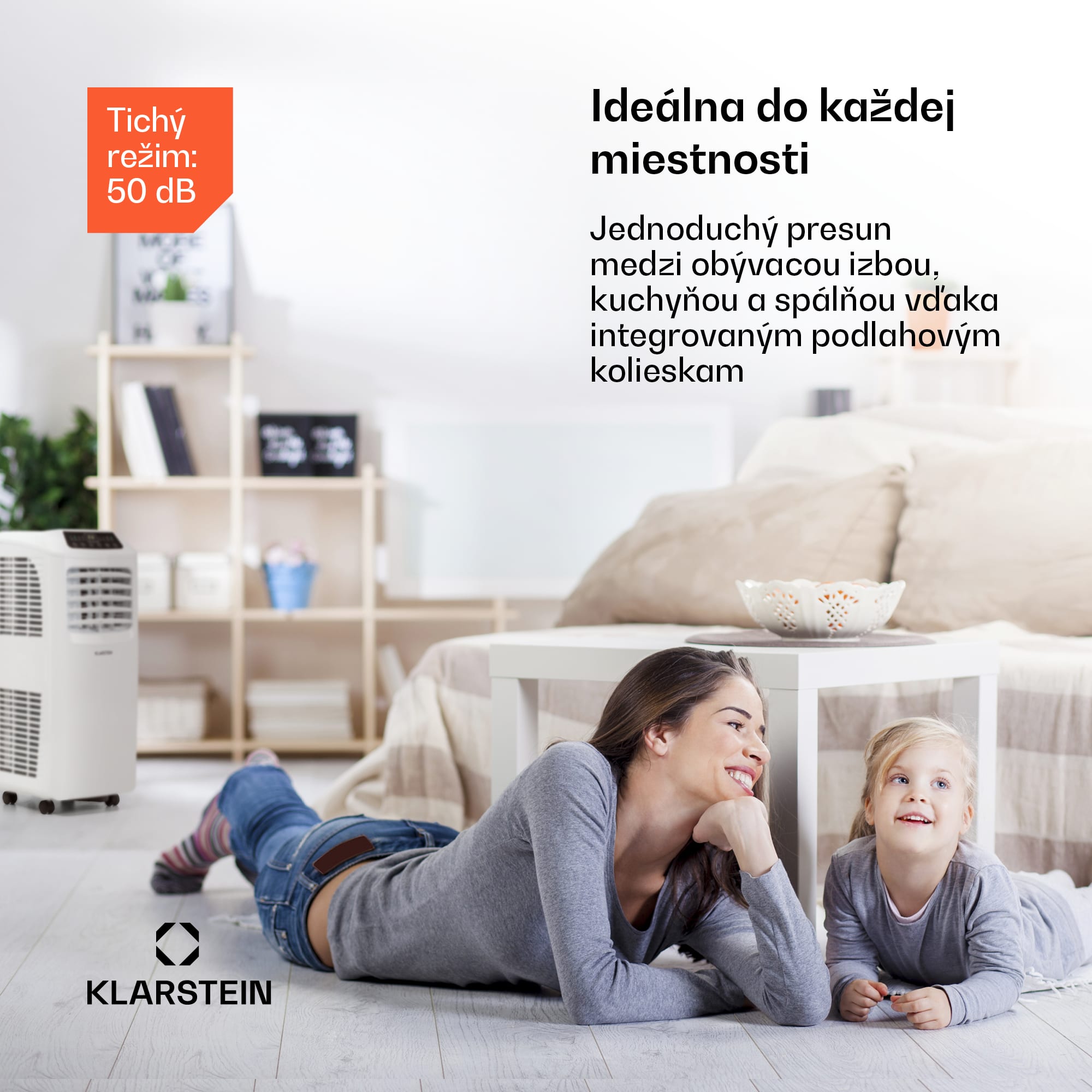 Klarstein Pure Blizzard 3 2G, mobilná klimatizácia 3 v 1, ventilátor, odvlhčovač vzduchu, 7 000 BTU/808 W, biela – Obrázok 3