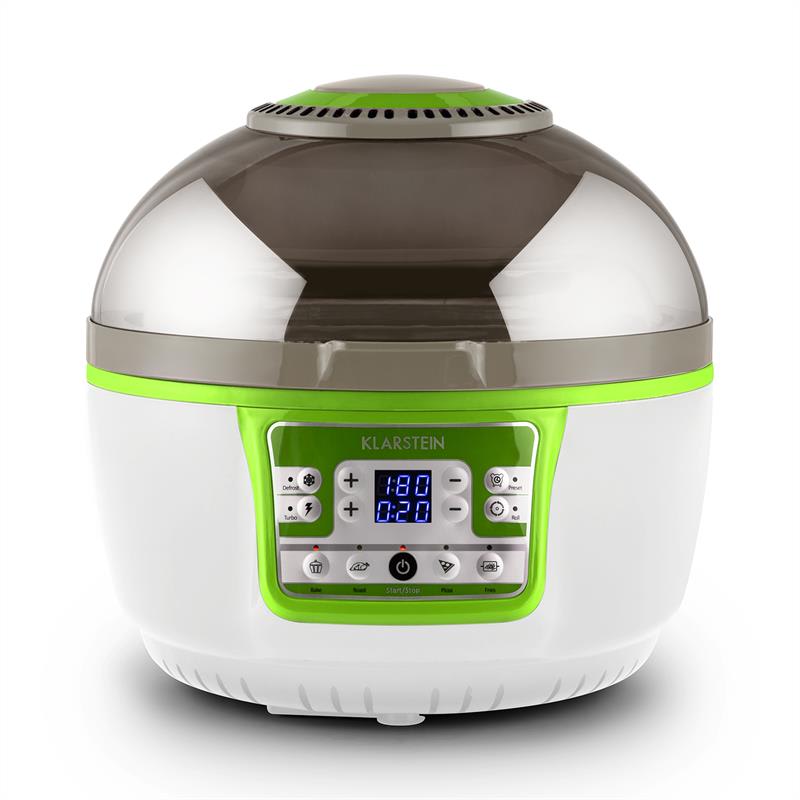 Klarstein VitAir Turbo, teplovzdušná fritéza, 1400 W, 10 l, zeleno-biela – Obrázok 4