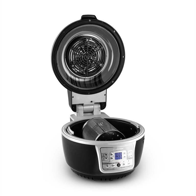 Klarstein VitAir Turbo, teplovzdušná fritéza, 1400 W, 10 L, sivo-čierna