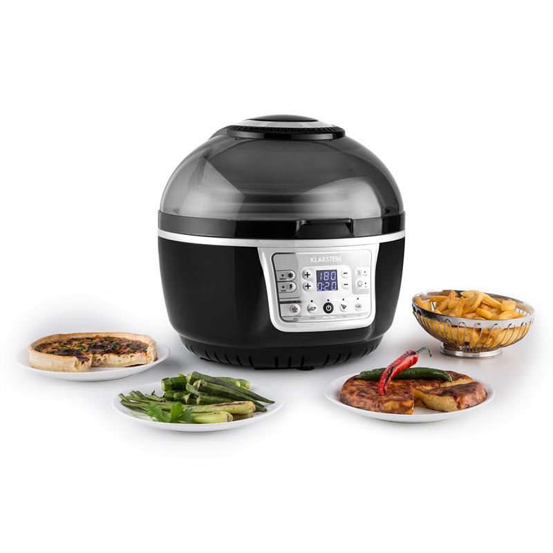 Klarstein VitAir Turbo, teplovzdušná fritéza, 1400 W, 10 L, sivo-čierna – Obrázok 2