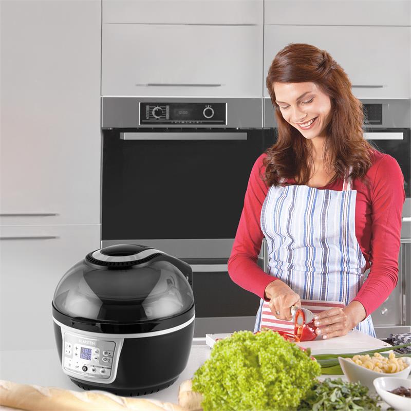 Klarstein VitAir Turbo, teplovzdušná fritéza, 1400 W, 10 L, sivo-čierna – Obrázok 3