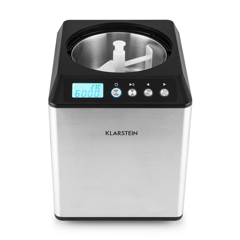 Klarstein Vanilla Sky, zmrzlinovač, s kompresorom, 180W, 2 l, nehrdzavejúca oceľ, strieborný – Obrázok 3