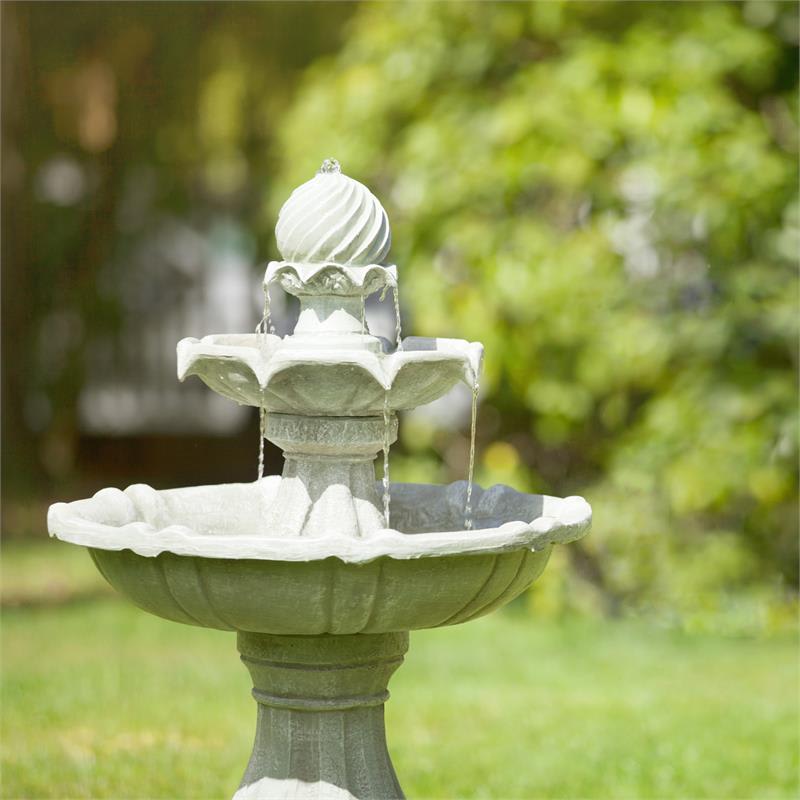 Blumfeldt Vogelsbrunn solárny fontánový set 60x90 cm 3W batéria betónový vzhľad – Obrázok 2