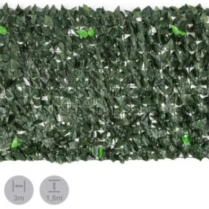 Blumfeldt Fency Dark Leaf, zástena, ochrana pred pozorovaním, ochrana pred vetrom, 300 x 150 cm, buk, tmavozelená