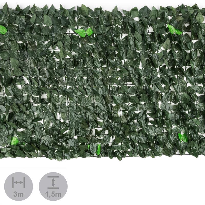 Blumfeldt Fency Dark Leaf, zástena, ochrana pred pozorovaním, ochrana pred vetrom, 300 x 150 cm, buk, tmavozelená
