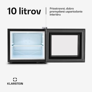 Klarstein Happy Hour, mini chladnička, 10 l, energet. trieda B, 65 W, čierna