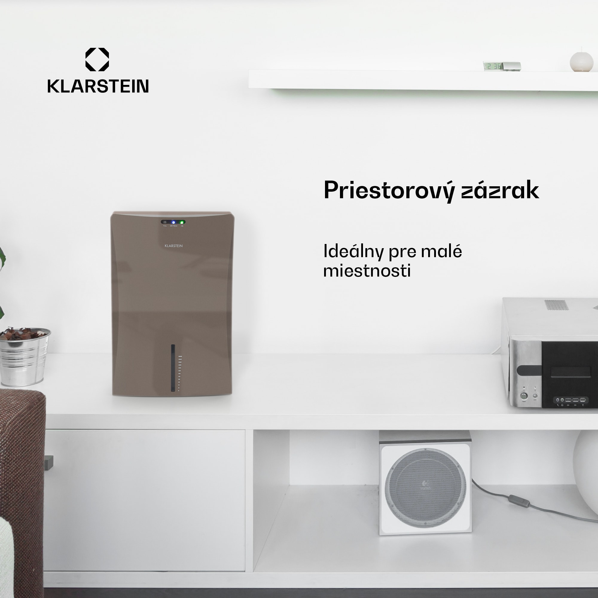 Klarstein Drybest 2000 2G, odvlhčovač vzduchu, ionizátor, 700 ml/d, 70 W, hnedá – Obrázok 2