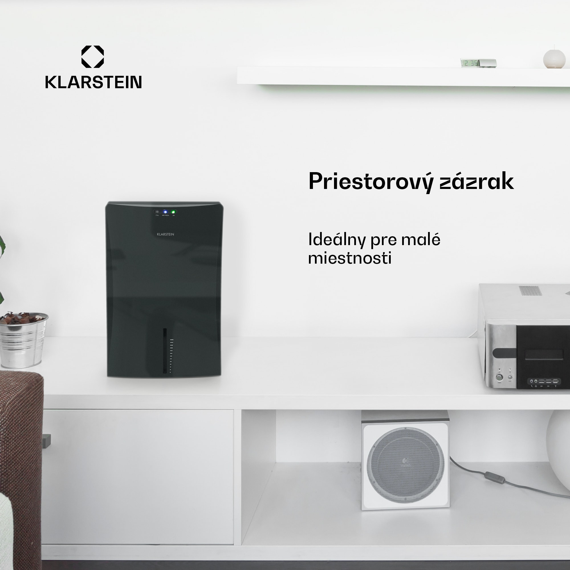 Klarstein Drybest 2000 2G, odvlhčovač vzduchu, ionizátor, 700 ml/d, 70 W, čierny – Obrázok 2