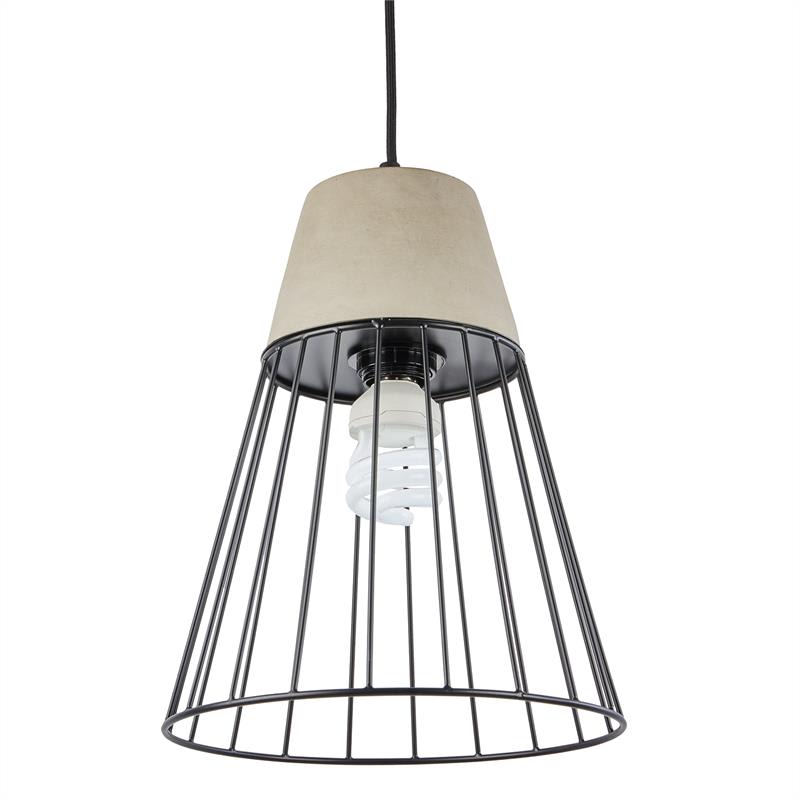 Loocida Sonnenstein Studie 78, betónová visiaca lampa, závesná lampa, betón & oceľ – Obrázok 4