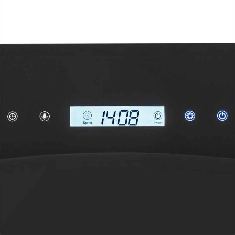 Klarstein Secret Service, digestor, 110 cm, stropný, 647 m³/h, sklo, LED, čierny – Obrázok 2