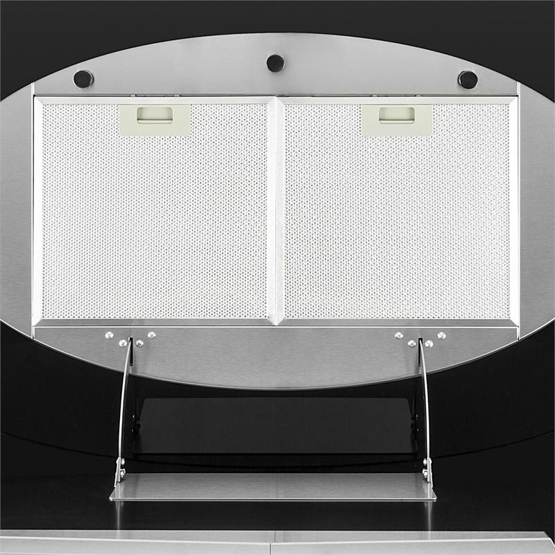 Klarstein Secret Service, digestor, 110 cm, stropný, 647 m³/h, sklo, LED, čierny – Obrázok 3