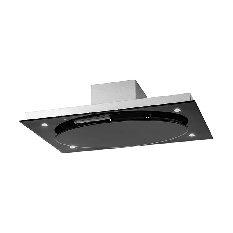 Klarstein Secret Service, digestor, 110 cm, stropný, 647 m³/h, sklo, LED, čierny – Obrázok 4