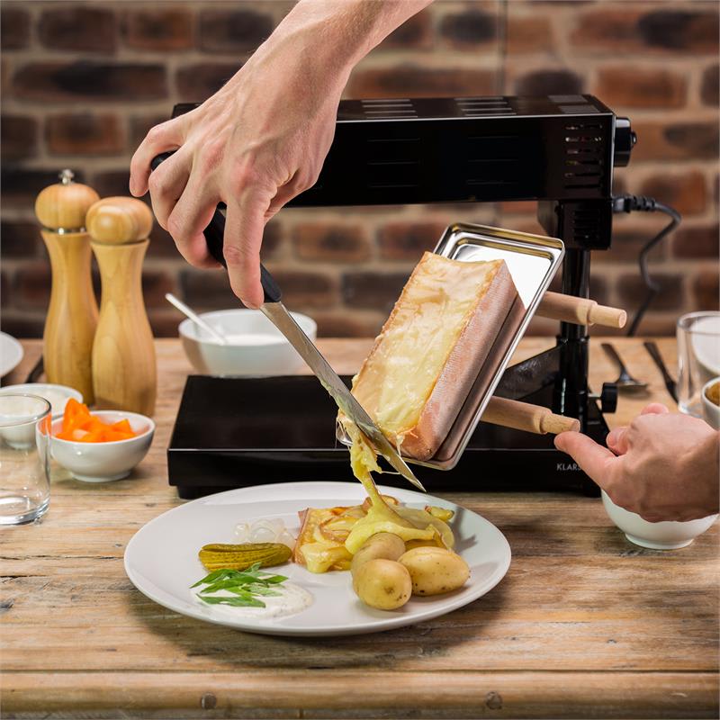 Klarstein Appenzell 2G tradičný raclette gril 600 W stojanový čierny