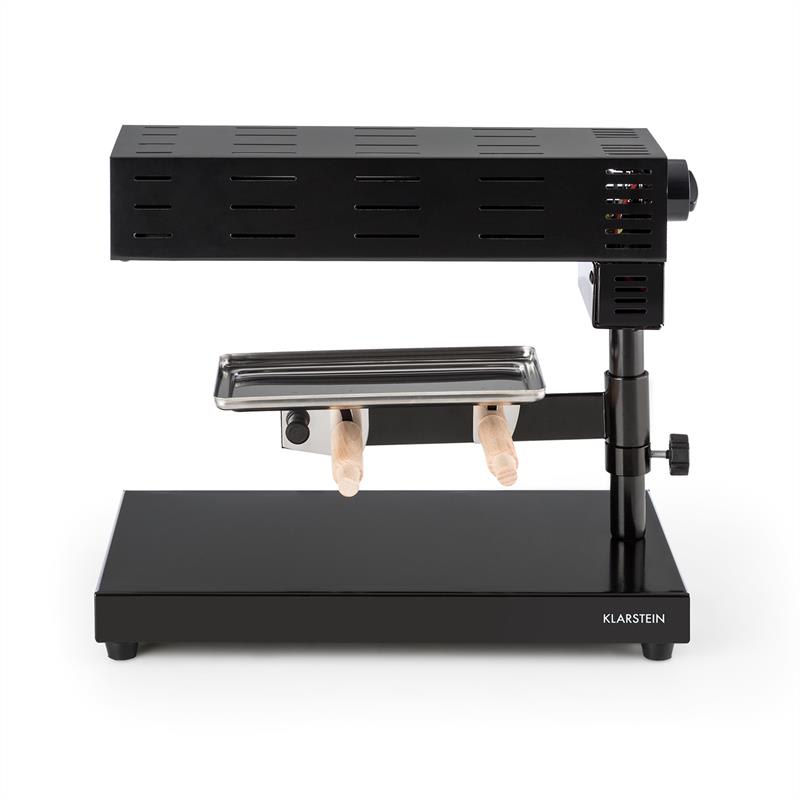 Klarstein Appenzell 2G tradičný raclette gril 600 W stojanový čierny – Obrázok 3
