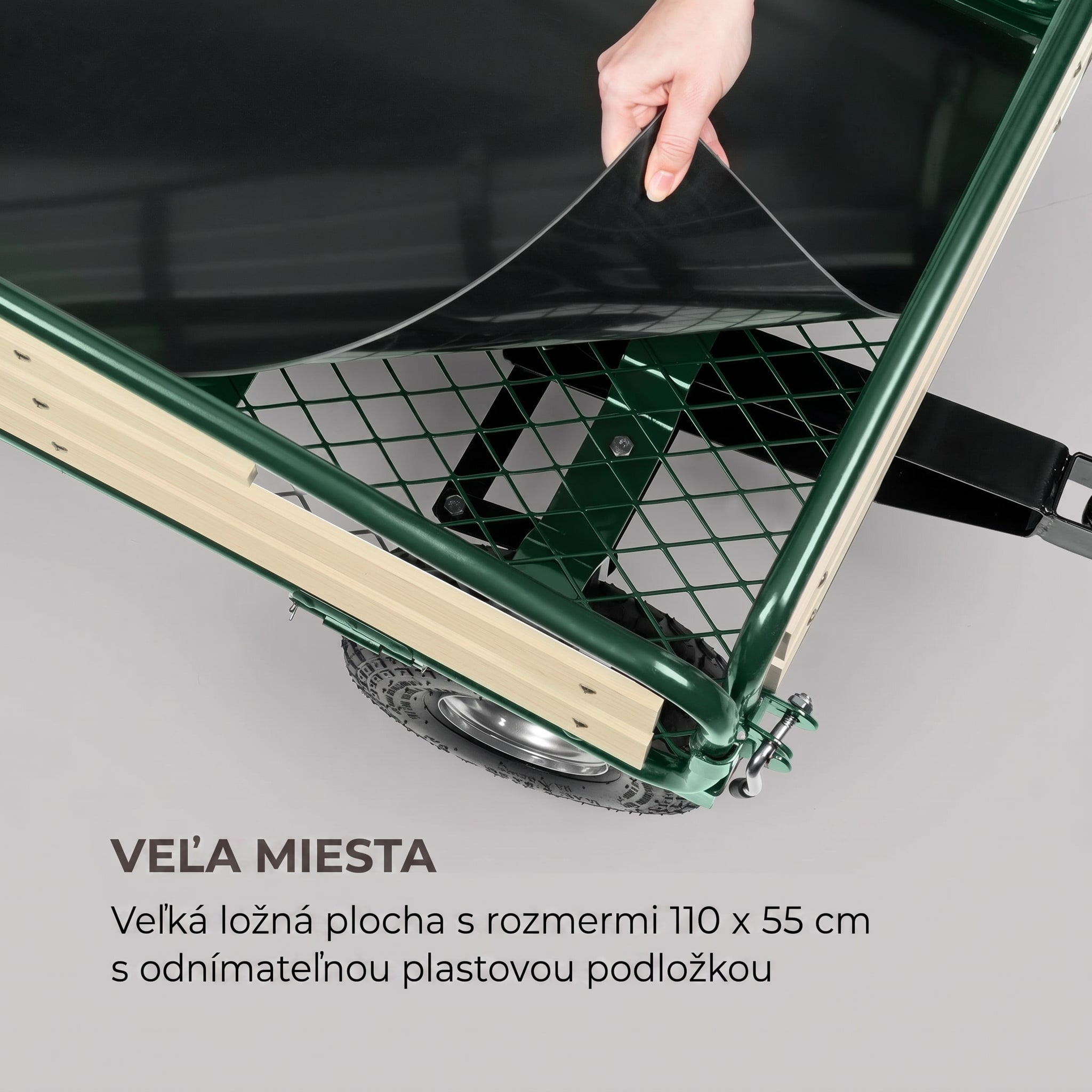 Waldbeck Ventura ručný vozík ťažký náklad 300 kg oceľový – Obrázok 4