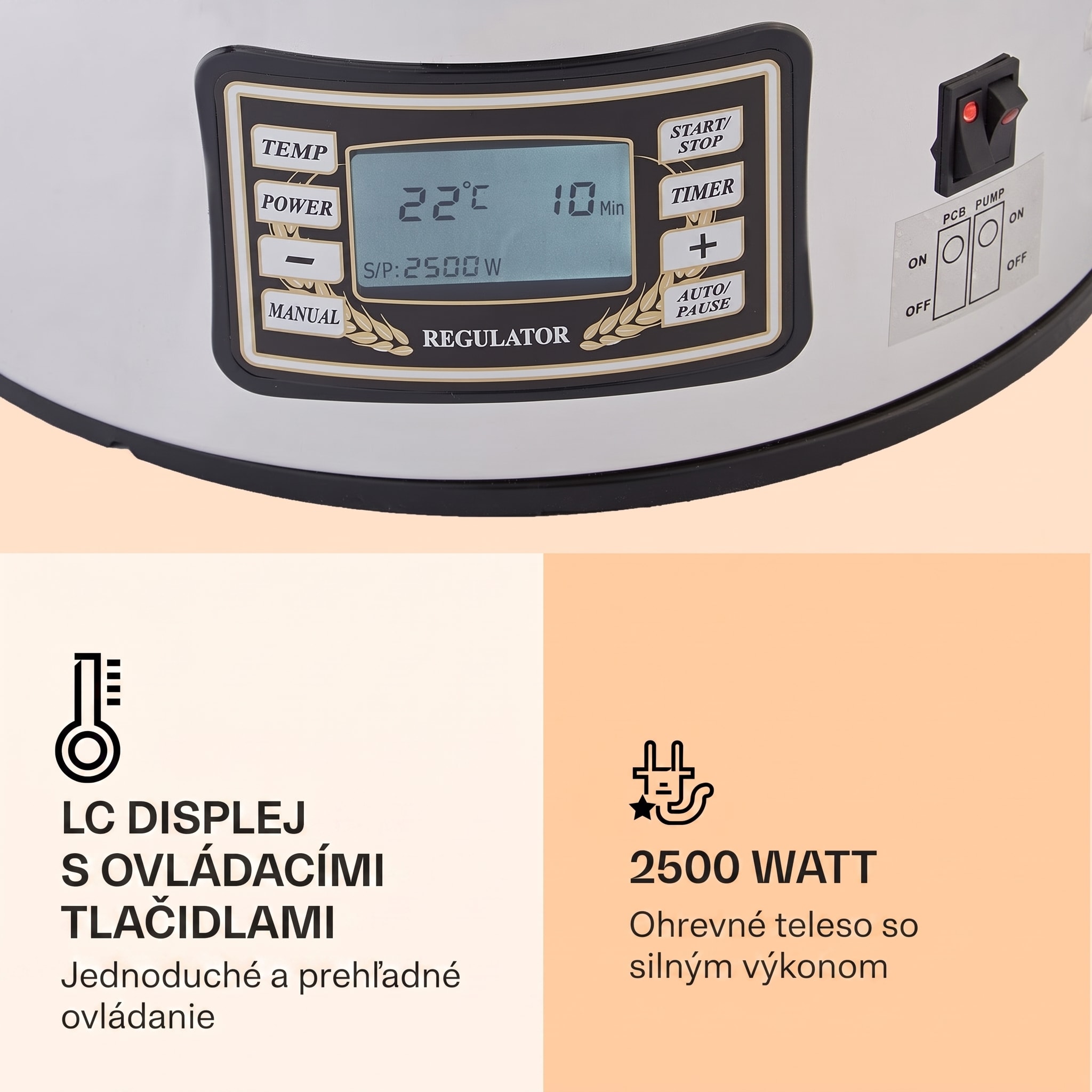 Klarstein Mundschenk, sladový kotol, 30 l, 2500 W, zariadenie na varenie piva, nehrdzavejúca oceľ – Obrázok 2