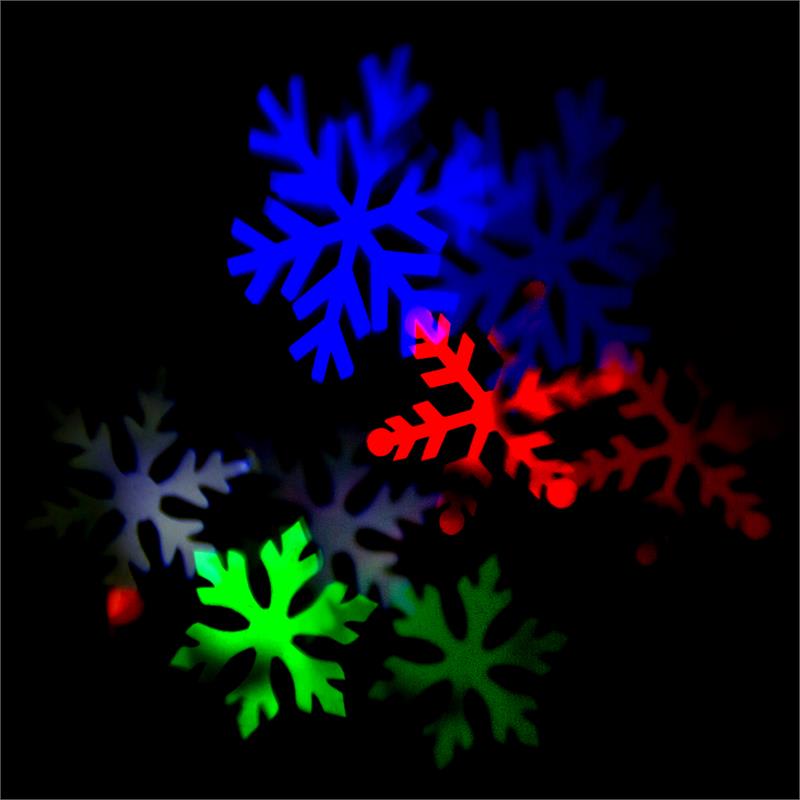Blumfeldt Snowdance, LED projektor, snehové vločky, vodotesný, 4 farby, IP65