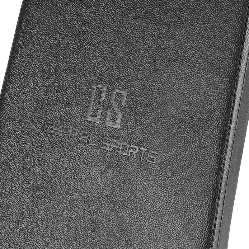 Capital Sports Flaptor, polohovateľná lavica, sklápacia, čierna – Obrázok 3
