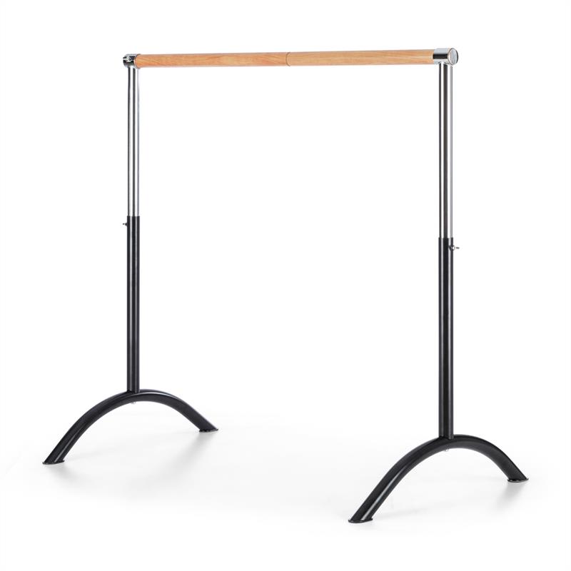 KLARFIT Bar Lerina, čierna, baletná tyč, 110x113 cm, prenosná, výškovo nastaviteľná, oceľ – Obrázok 3