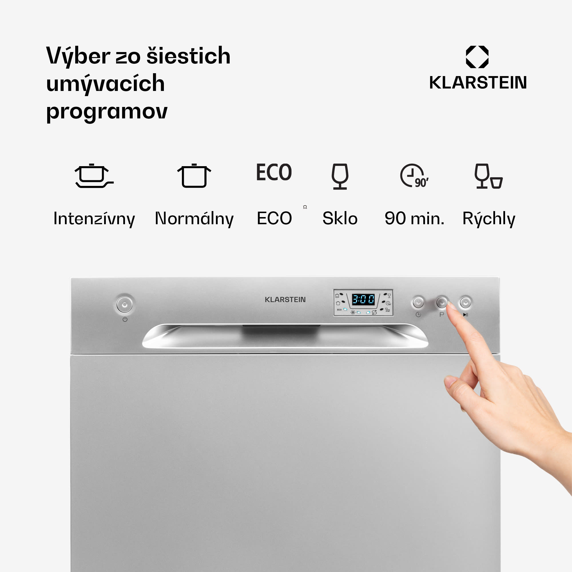 Klarstein Amazonia 8, umývačka riadu, 1620 W, na 8 súprav riadu, energet. trieda F, 49 dB – Obrázok 2