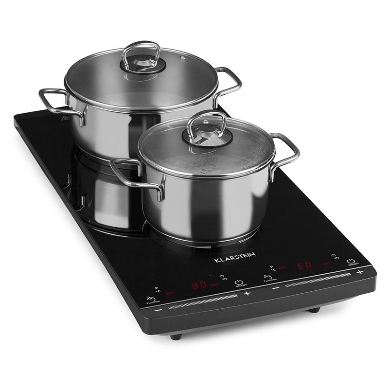 Klarstein VariCook Slim indukčný varič, 2900 W, 60-240 °C, 2 platne, čierna – Obrázok 2