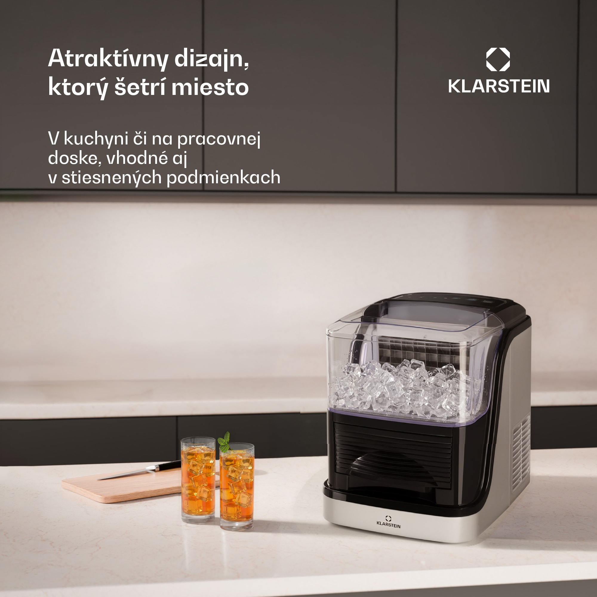 Klarstein Kristall ľadovač na ľadové kryštály 2 veľkosti 2,5l nádrž na vodu – Obrázok 2