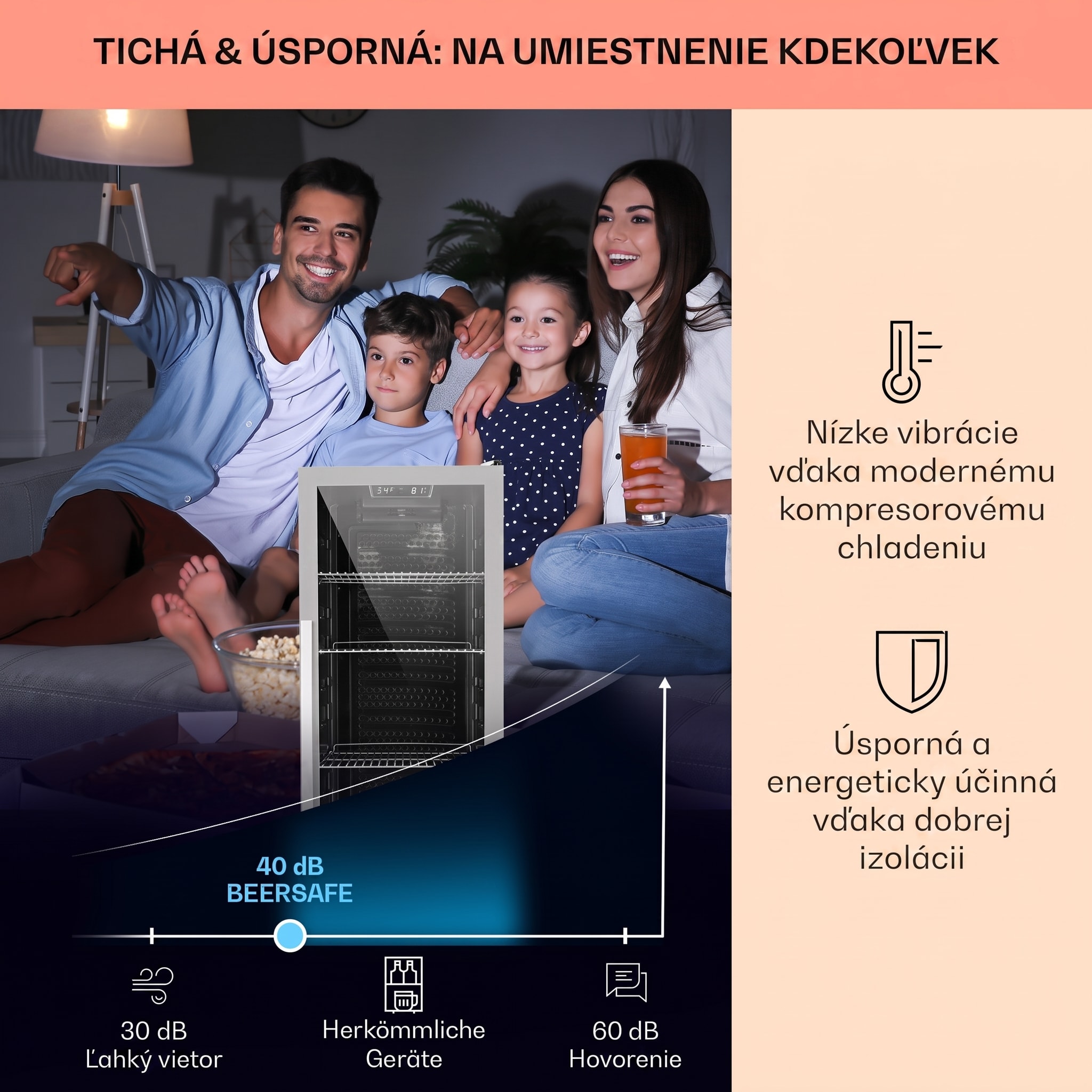 Klarstein Beersafe 6XL, chladnička na nápoje, 171 l, 0-10°C, sklo, energet. trieda G, nehrdzavejúca oceľ