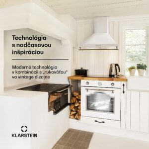 Klarstein Montblanc 60, digestor, 60 cm, nástenný, 599 m³/h, LED, lišta, biely
