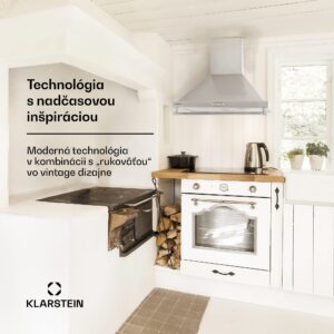 Klarstein Montblanc 60, digestor, 60 cm, nástenný, 599 m³/h, LED, lišta, strieborno-šedý