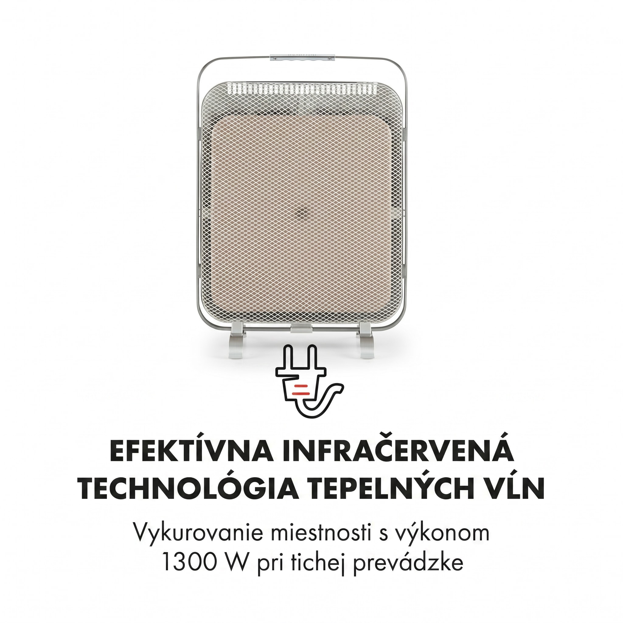 Klarstein HeatPal Marble, infračervený ohrievač, 1300 W, uloženie tepla, mramor, hliník – Obrázok 2