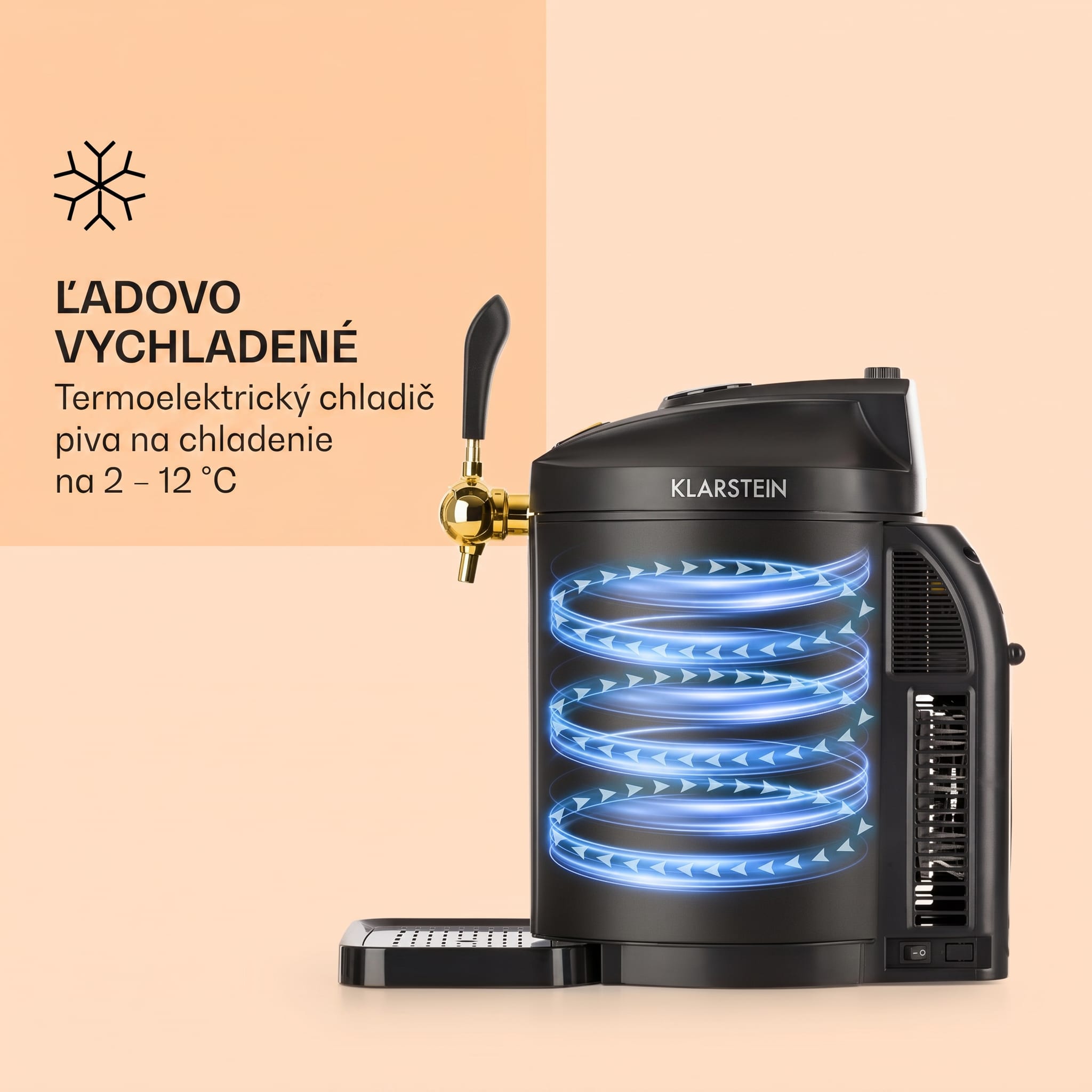 Klarstein Skal, výčapné zariadenie, chladenie piva, 5 l súdok, CO2, nehrdzavejúca oceľ, čierne – Obrázok 4
