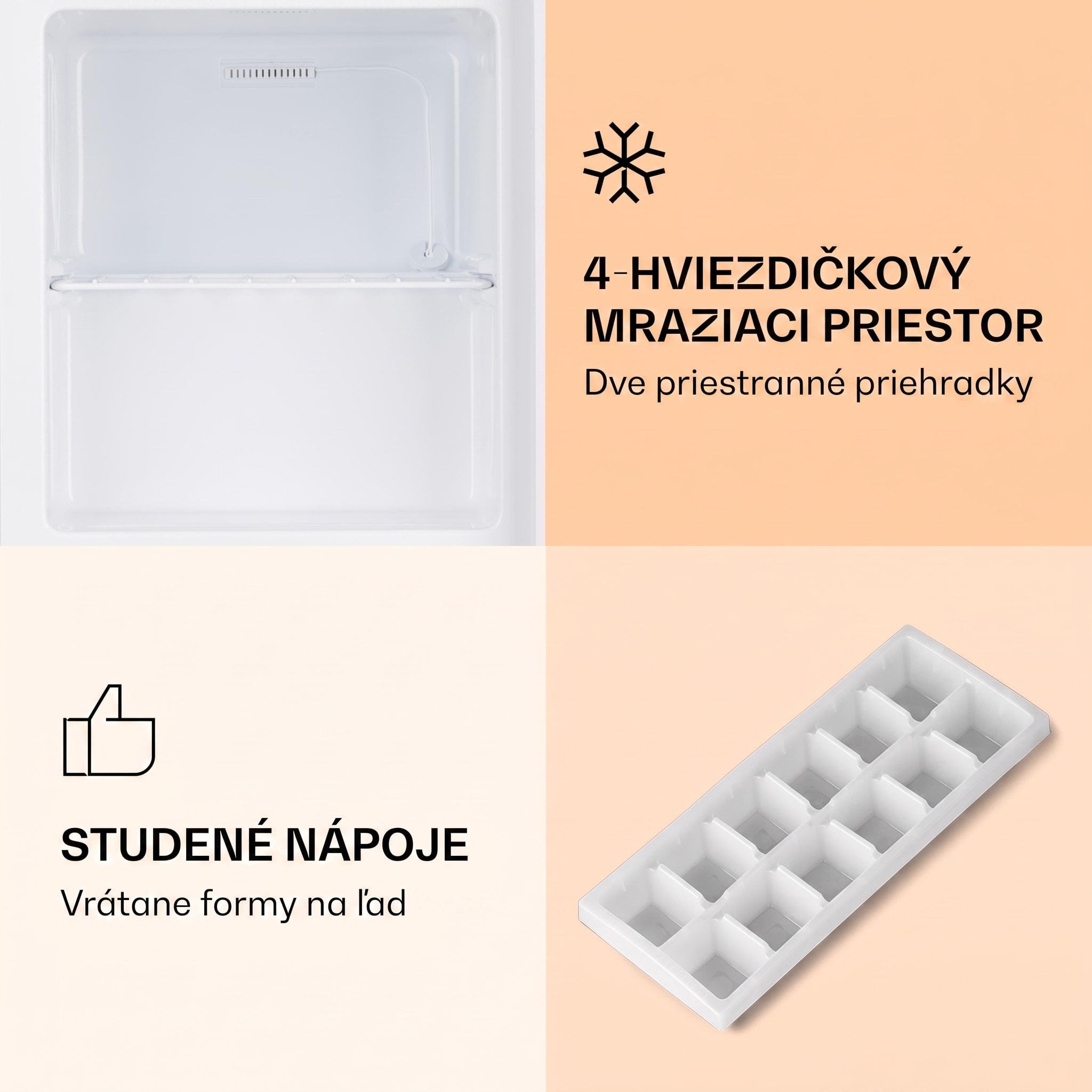 Klarstein Garfield Eco E, mraznička, 33 l, 4 hviezdičky, kompaktná, biela – Obrázok 2