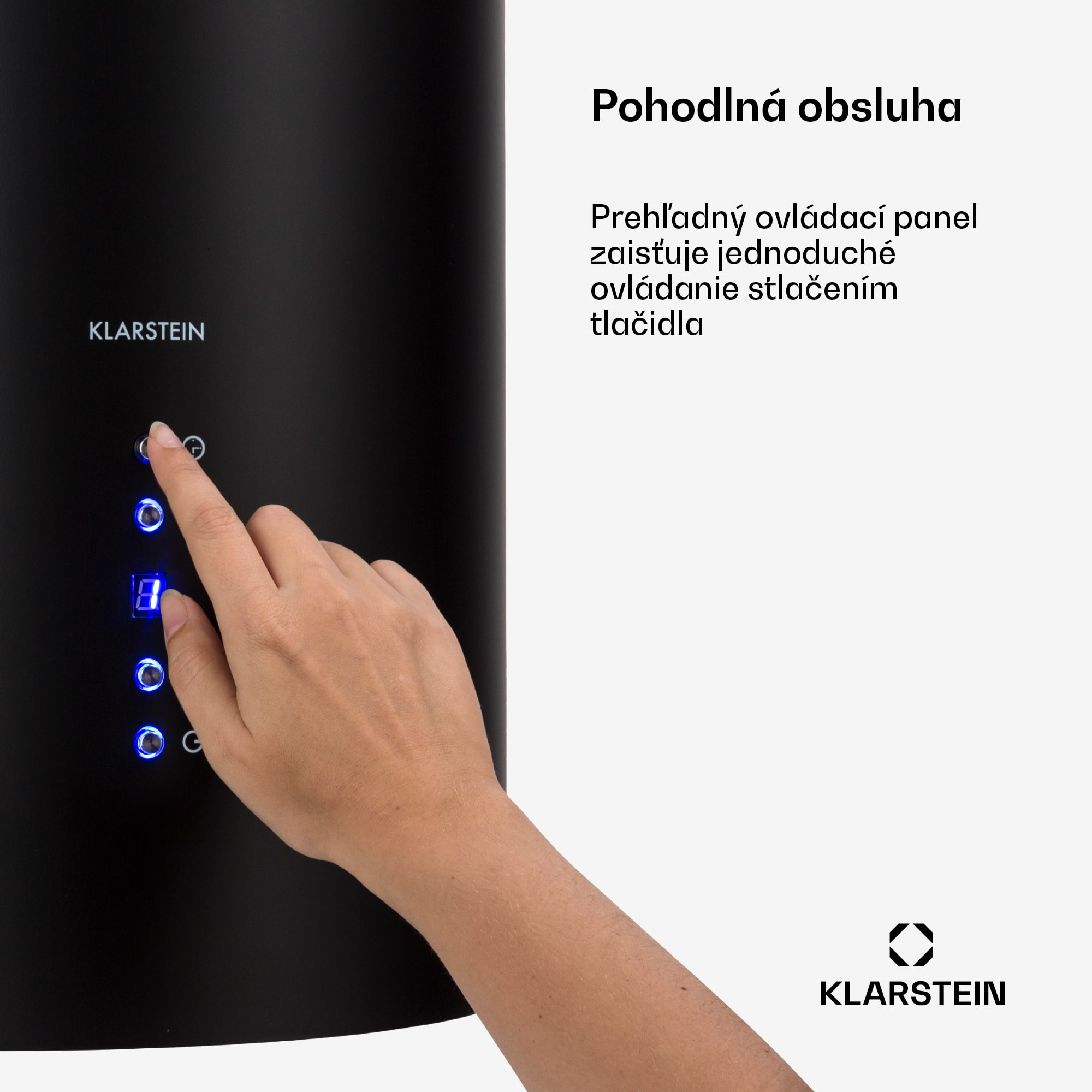 Klarstein Odsávač pár Barett v ostrovnom vyhotovení, Ø35 cm, recirkulačný režim, 522 m³/h, LED osvetlenie, filter s aktívnym uhlím – Obrázok 4