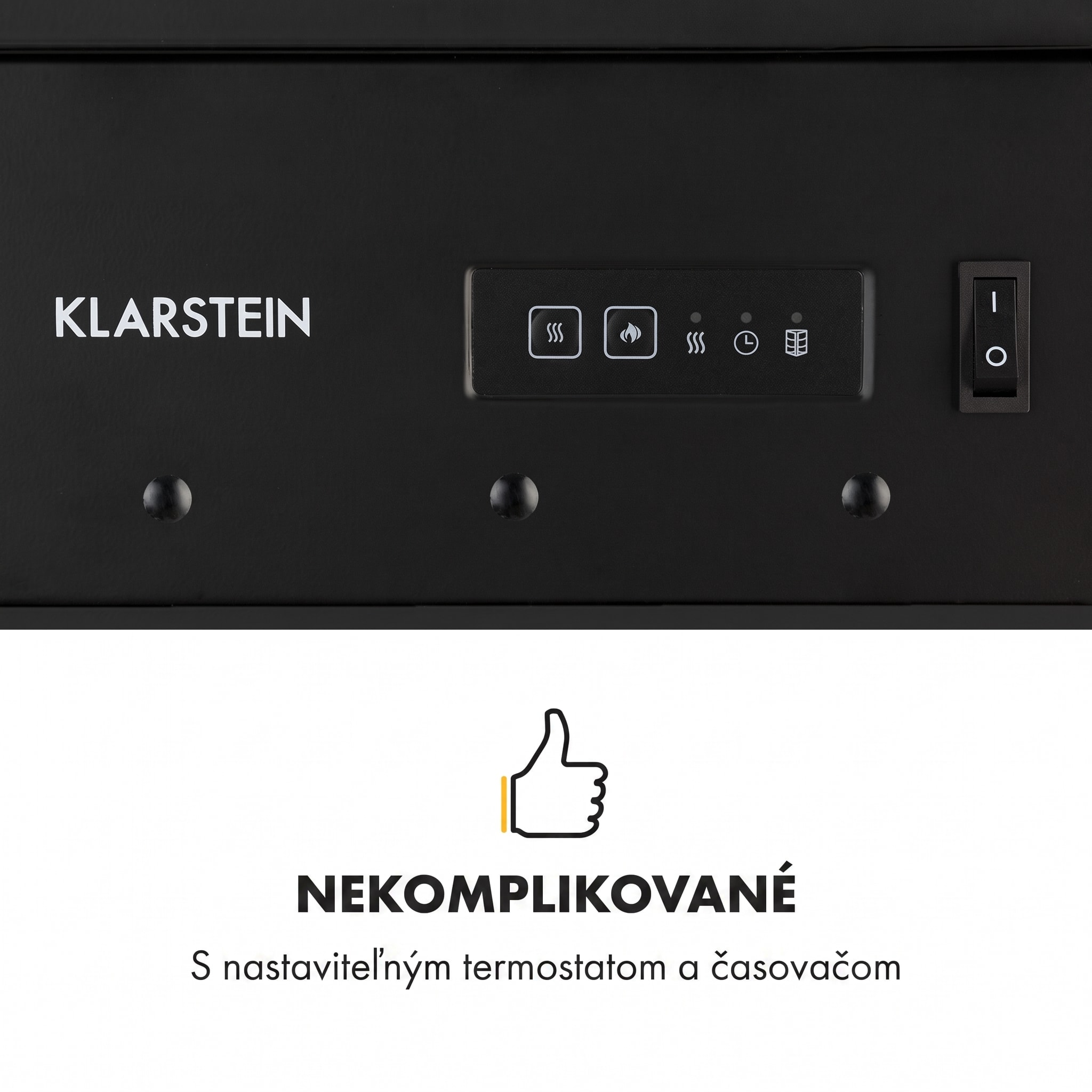 Klarstein Bormio, elektrický krb, 950/1800 W, termostat, týždenný časovač, čierny – Obrázok 3