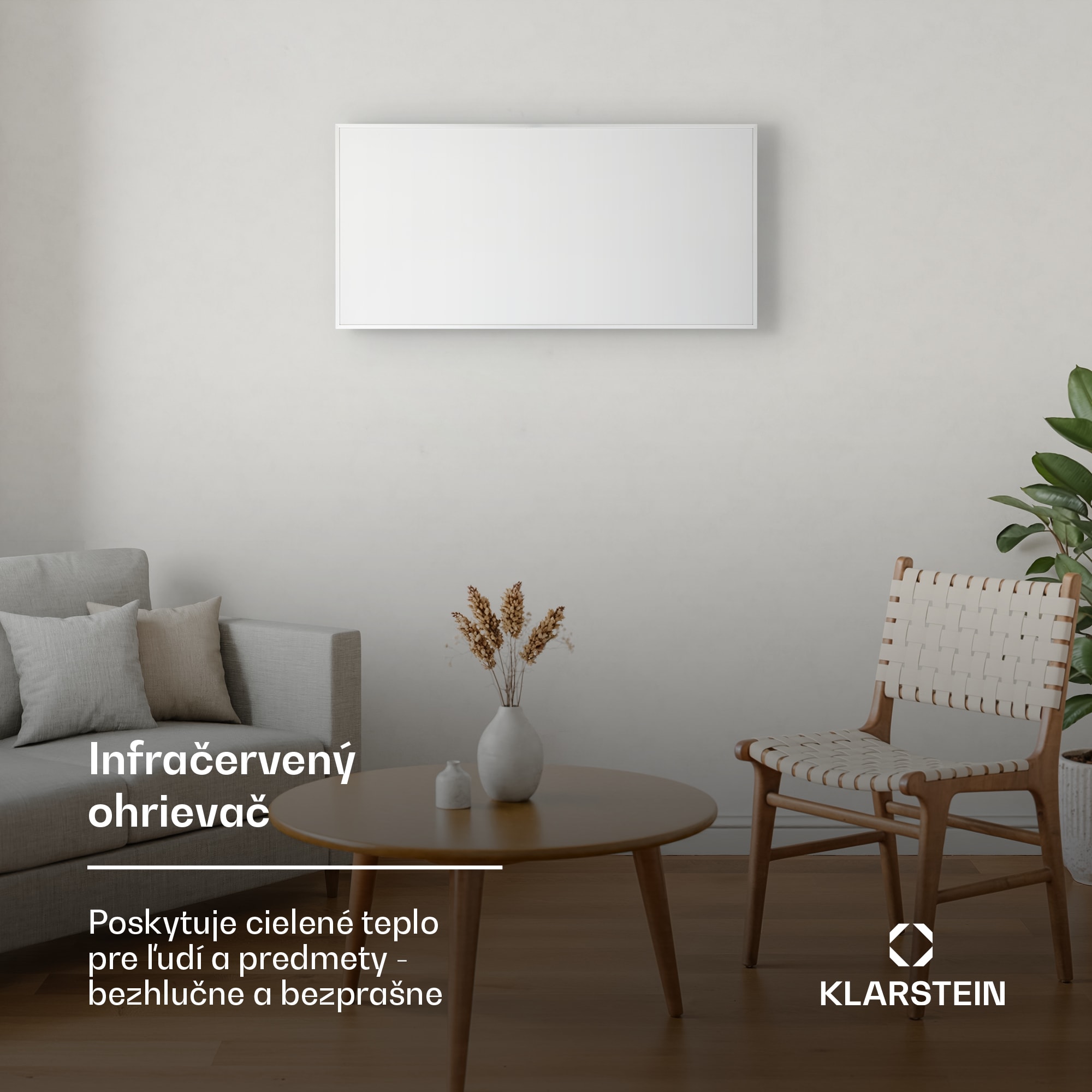 Klarstein Wonderwall Smart infračervený ohrievač 60x120cm App 720W časovač IP24 – Obrázok 3