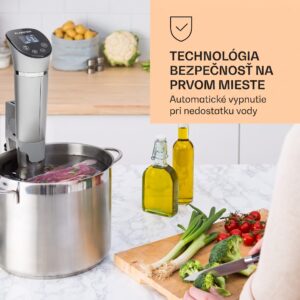 Klarstein Quickstick Flex 1300W 3D cirkulácia 0-95 °C IPX7 časovač strieborný