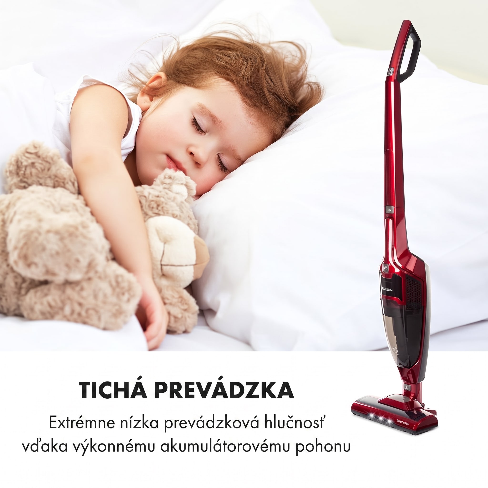 Klarstein TurboHybrid, vysávač, podlahový a ručný vysávač, metalický červený – Obrázok 4