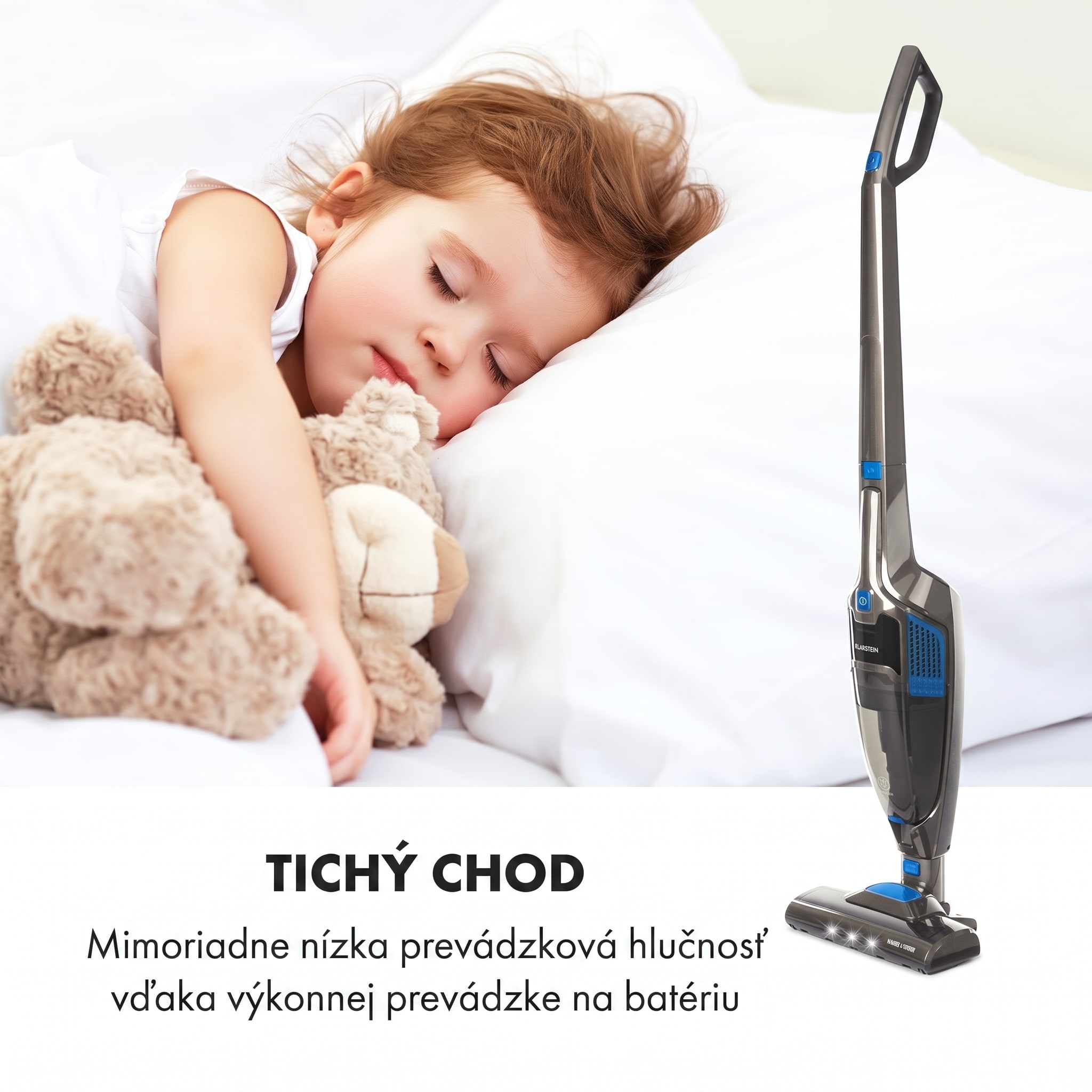 Klarstein TurboHybrid, vysávač, podlahový a ručný vysávač, antracitovo/modrý – Obrázok 4
